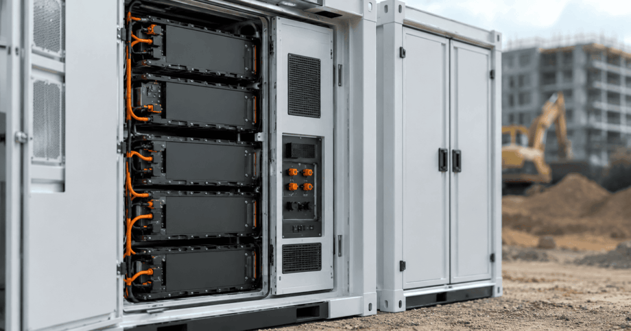 energieopslagsysteem op bouwplaats